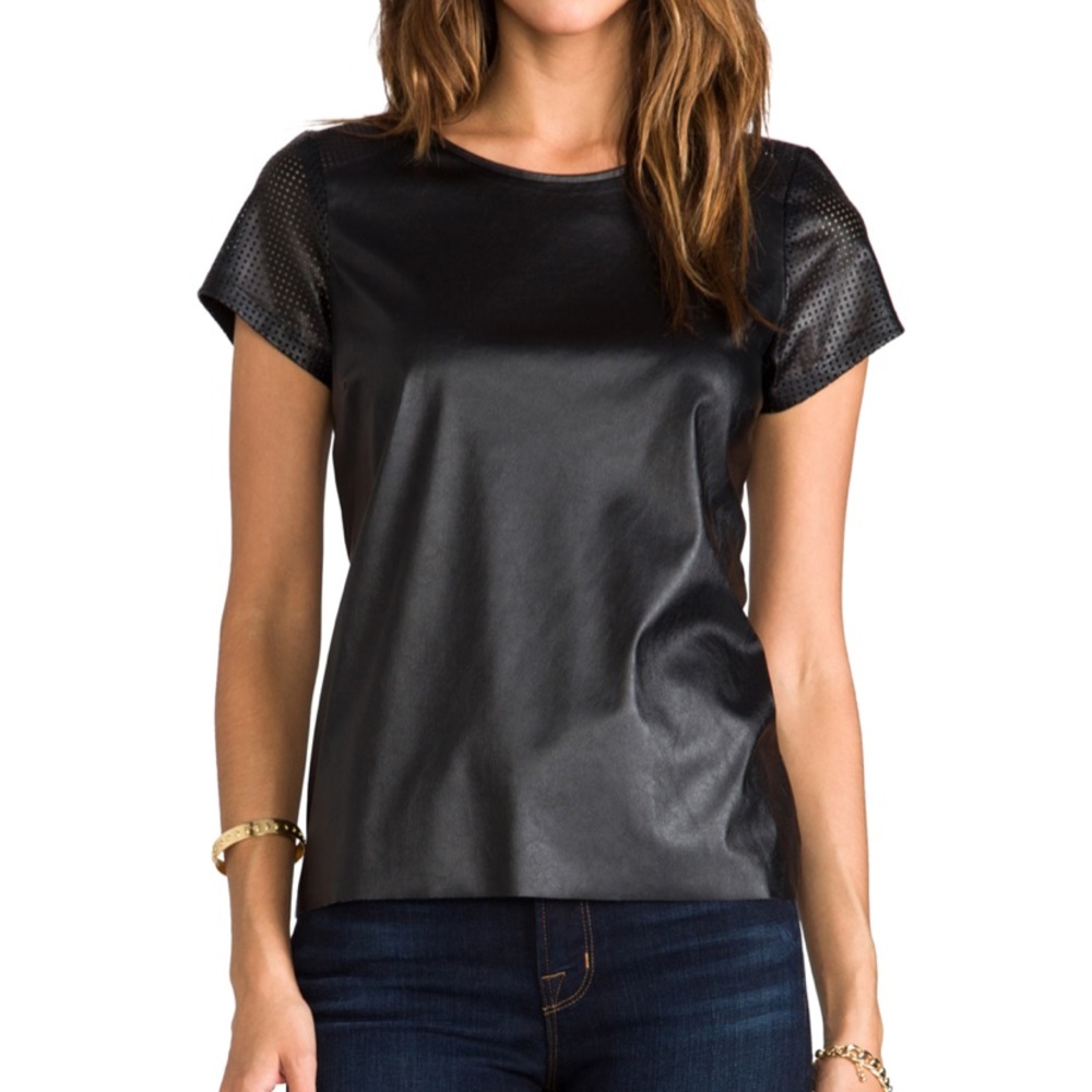 Generation Love Mona Black Perforated Tee